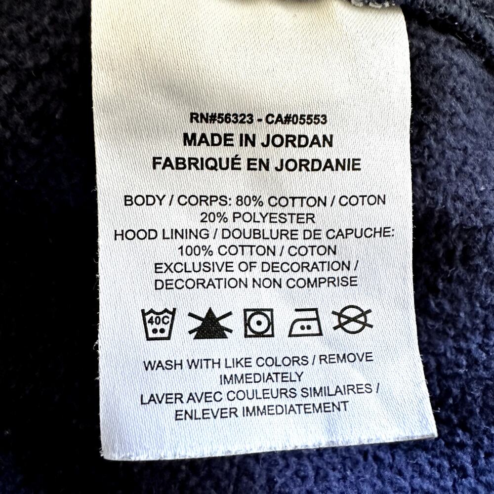 Nike NSW Club Fleece Hoodie Pullover Embroidered Adjustable Midnight Navy XXL - Picture 4 of 7